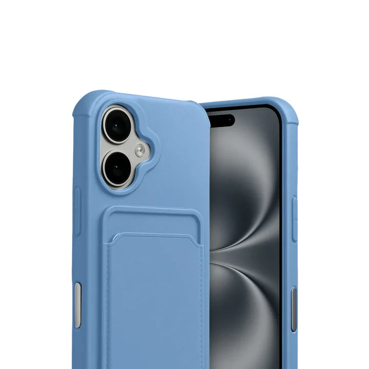 Mey İthalat®  Apple iPhone 17 Kelvin Kartvizitli Silikon - Mavi