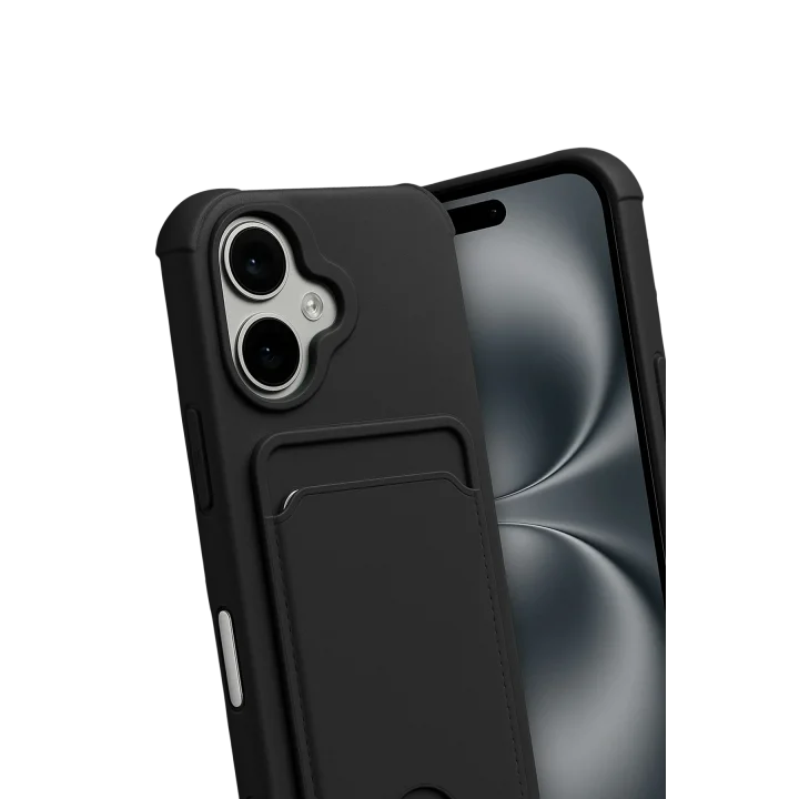 Mey İthalat®  Apple iPhone 17 Kelvin Kartvizitli Silikon - Siyah