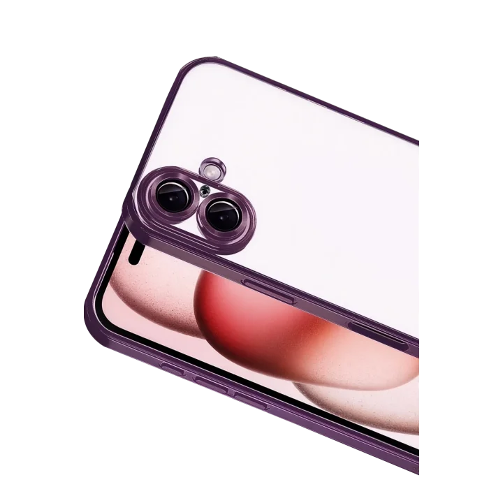 Mey İthalat®  Apple iPhone 17  Lensli Silikon - Açık Mor