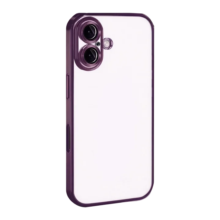 Mey İthalat®  Apple iPhone 17  Lensli Silikon - Açık Mor