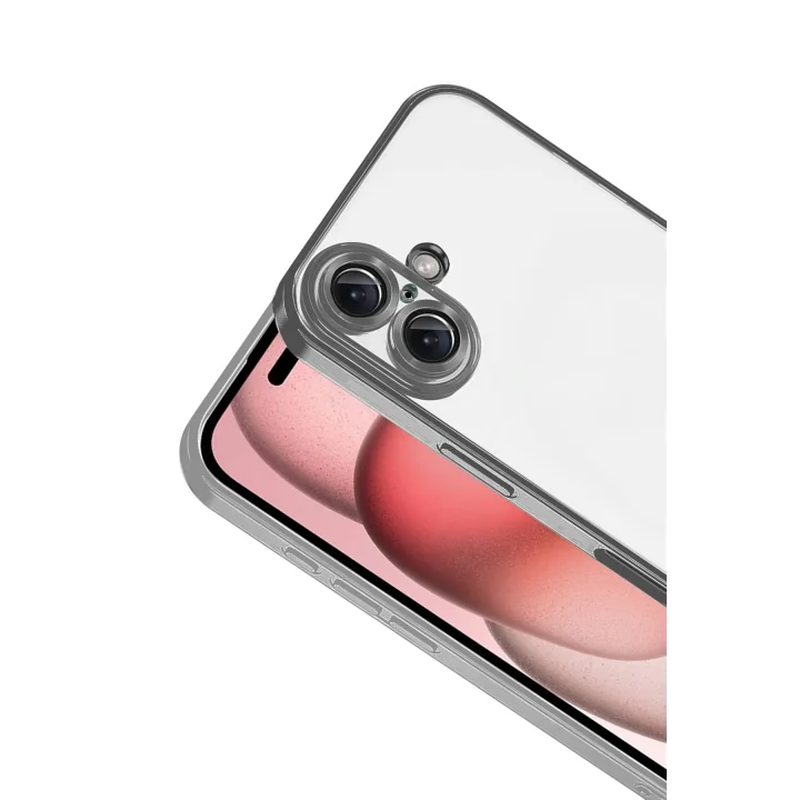 Mey İthalat®  Apple iPhone 17  Lensli Silikon - Titan Gri