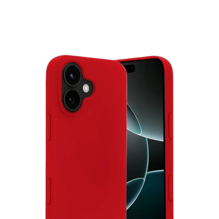 Mey İthalat®  Apple iPhone 17 Nano içi Kadife Silikon - Kırmızı