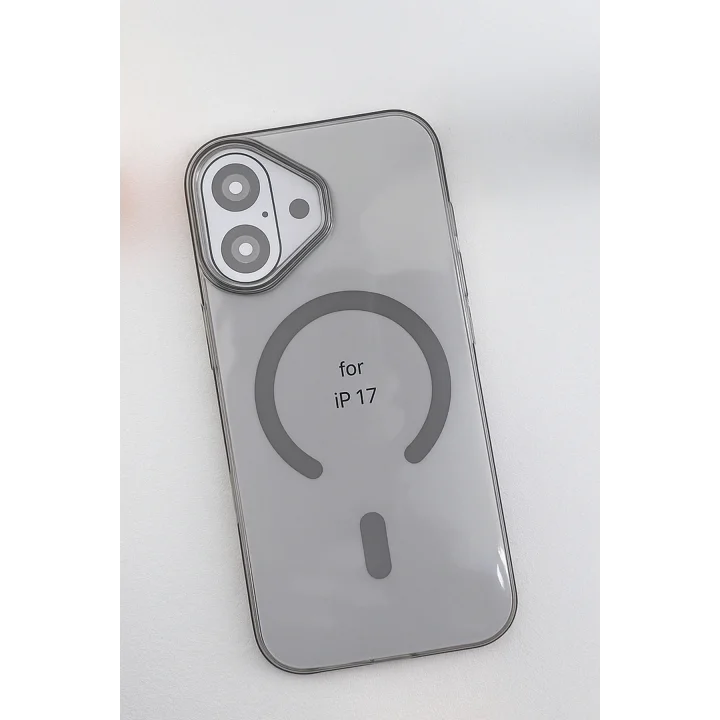 Mey İthalat®  Apple iPhone 17 PC Blank Magsafe Kapak - Natural Grey