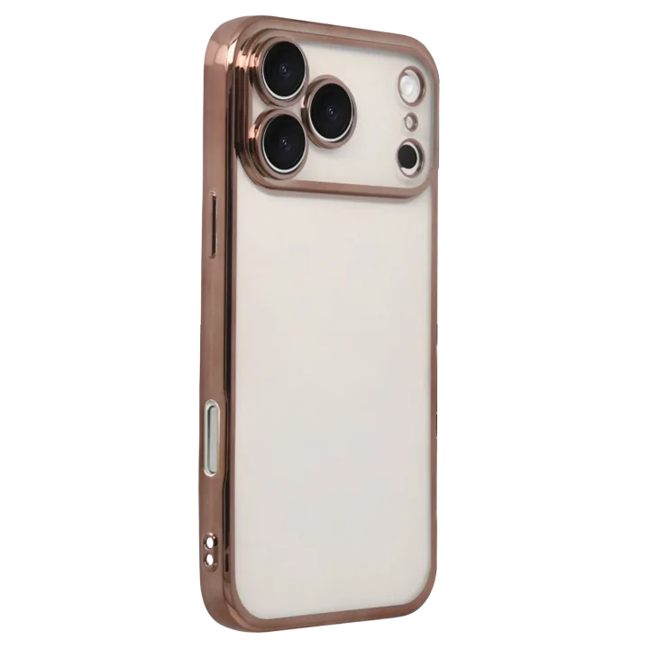 Mey İthalat®   iPhone 17 Pro  Lensli Silikon - Çöl Titanyum