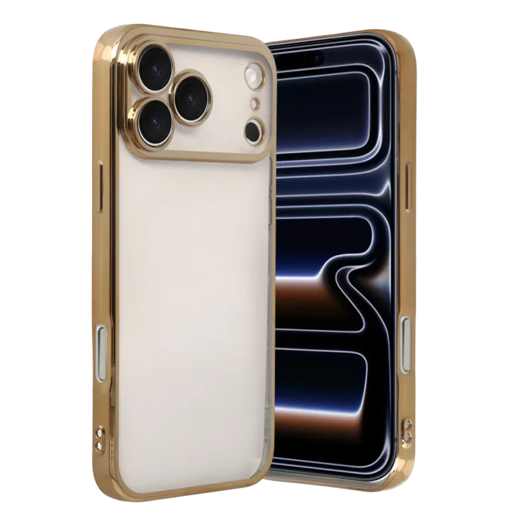 Mey İthalat®  Apple iPhone 17 Pro  Lensli Silikon - Gold