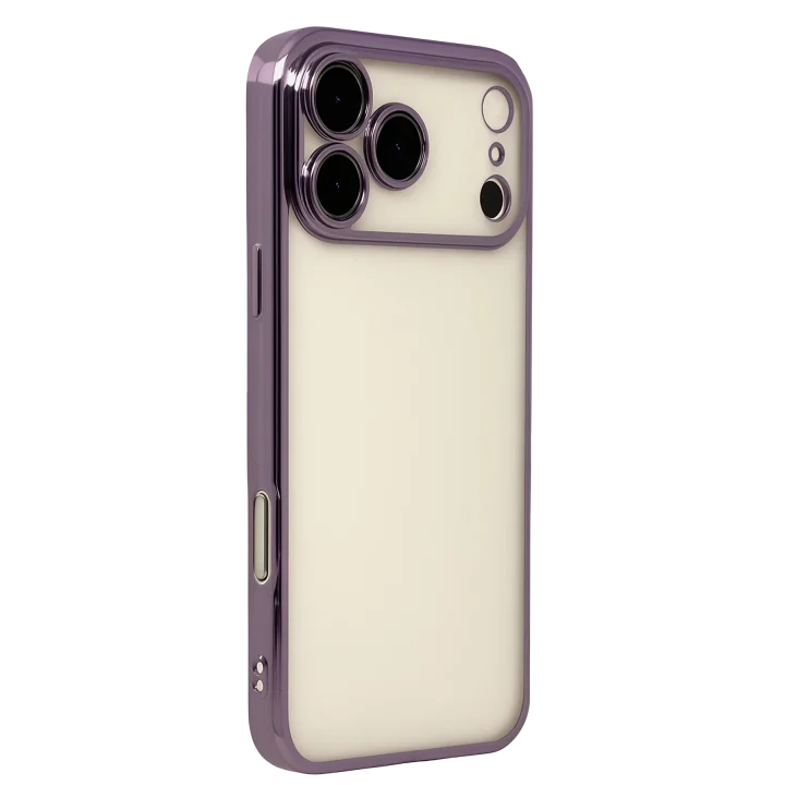 Mey İthalat®   iPhone 17 Pro  Lensli Silikon - Mor