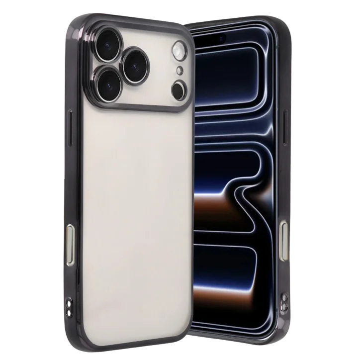 Mey İthalat®   iPhone 17 Pro  Lensli Silikon - Siyah