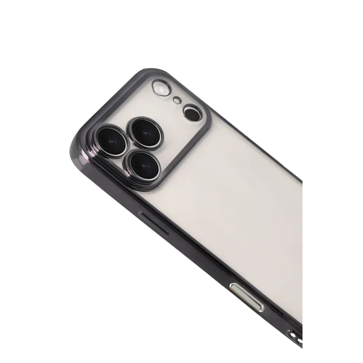 Mey İthalat®   iPhone 17 Pro  Lensli Silikon - Siyah
