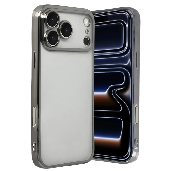 Mey İthalat®   iPhone 17 Pro  Lensli Silikon - Titan Gri