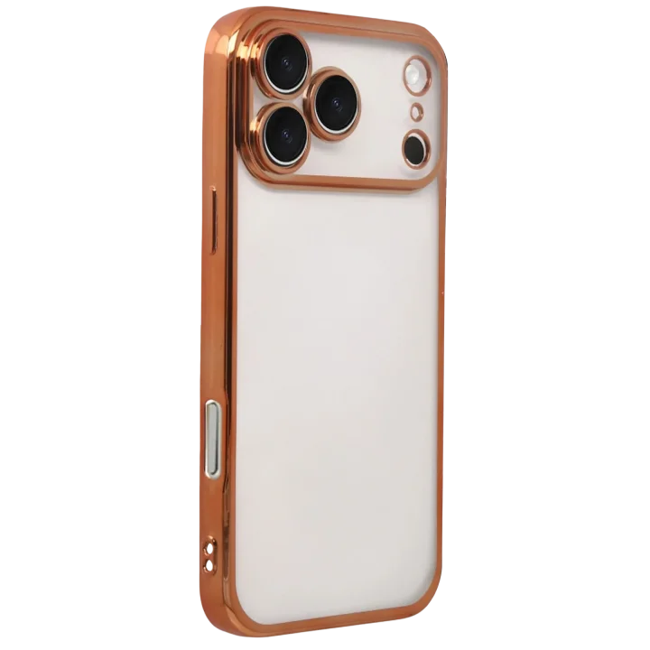 Mey İthalat®   iPhone 17 Pro  Lensli Silikon - Turuncu
