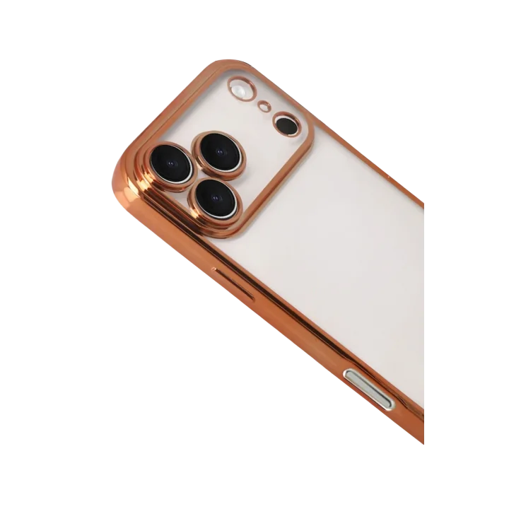 Mey İthalat®   iPhone 17 Pro  Lensli Silikon - Turuncu
