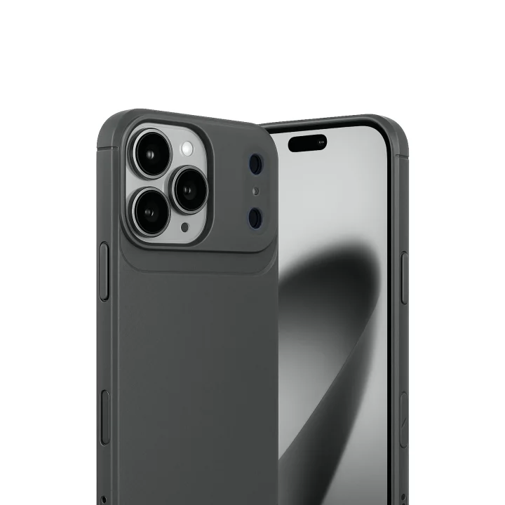 Mey İthalat®  Apple iPhone 17 Pro Max Auto Focus Karbon Kapak - Gri