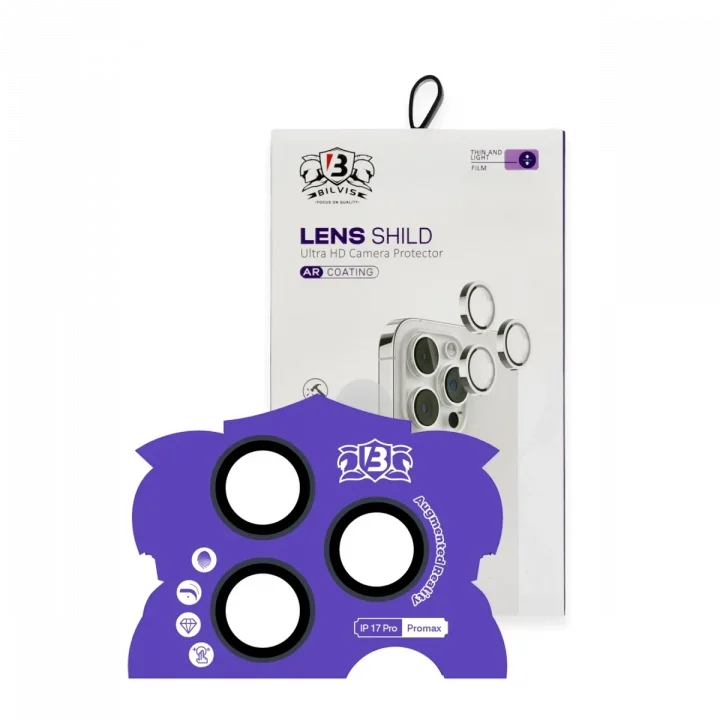 Mey İthalat®  Apple iPhone 17 Pro Max Bilvis Titan Kamera Lens - Lacivert