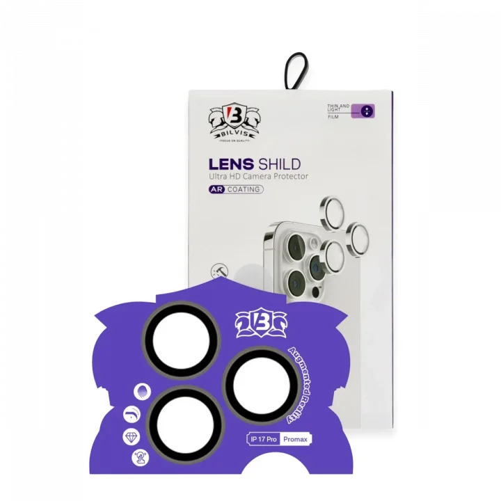 Mey İthalat®  Apple iPhone 17 Pro Max Bilvis Titan Kamera Lens - Natural Grey