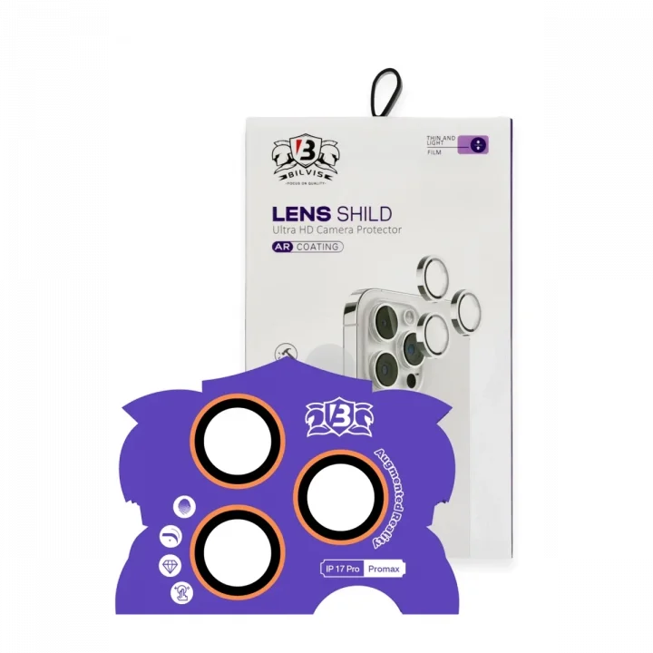 Mey İthalat®  Apple iPhone 17 Pro Max Bilvis Titan Kamera Lens - Turuncu