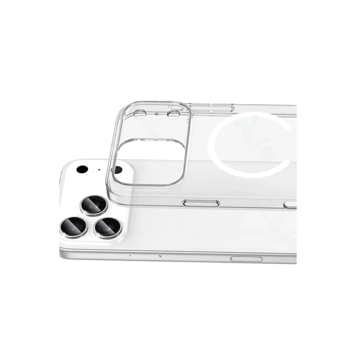 Mey İthalat®  Apple iPhone 17 Pro Max Combo Sert Şeffaf Magsafe Kapak - Şeffaf