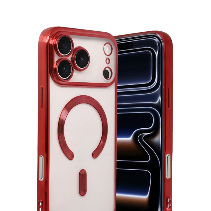 Mey İthalat®   iPhone 17 Pro Max Kross Magneticsafe Kapak - Kırmızı