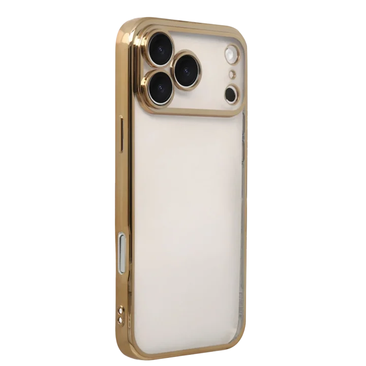 Mey İthalat®  Apple iPhone 17 Pro Max  Lensli Silikon - Gold