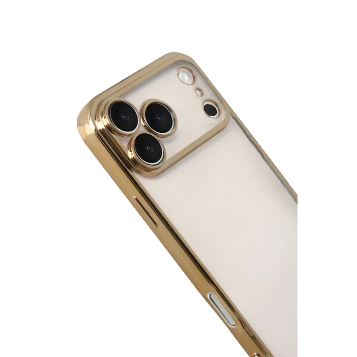 Mey İthalat®  Apple iPhone 17 Pro Max  Lensli Silikon - Gold