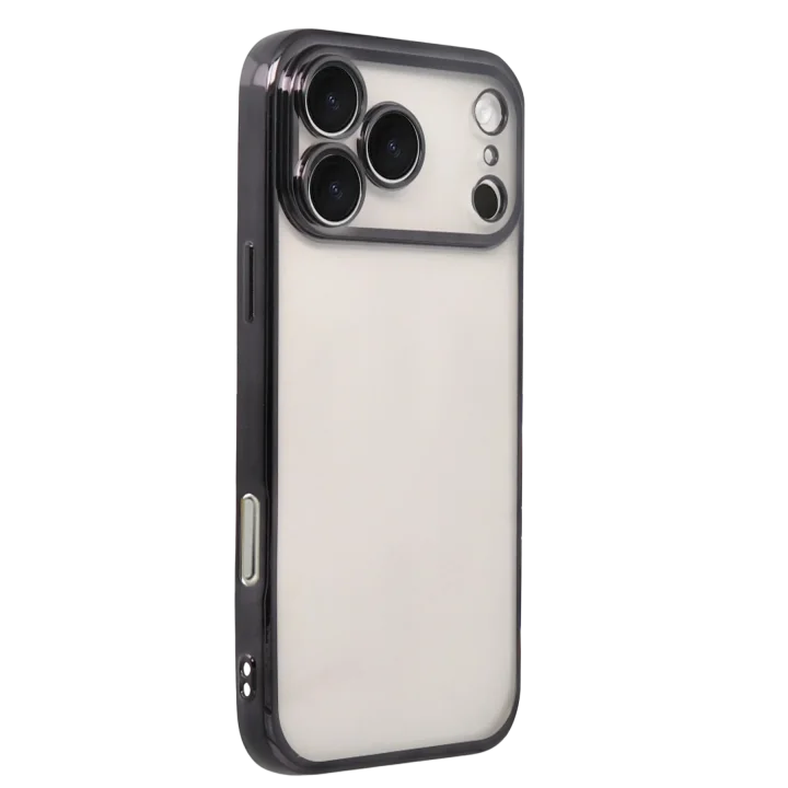 Mey İthalat®  Apple iPhone 17 Pro Max  Lensli Silikon - Siyah