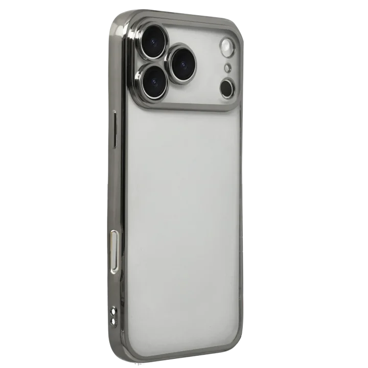 Mey İthalat®  Apple iPhone 17 Pro Max  Lensli Silikon - Titan Gri