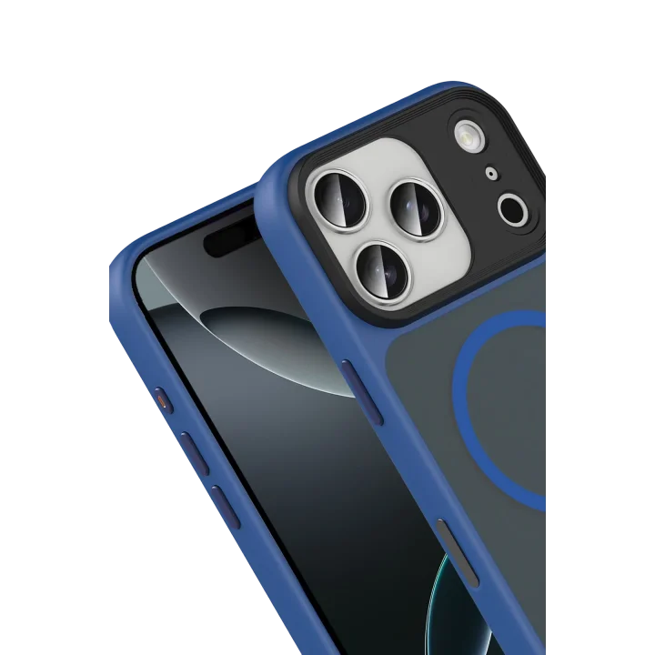 Mey İthalat®   iPhone 17 Pro Max Megane Magsafe Kapak - Lacivert