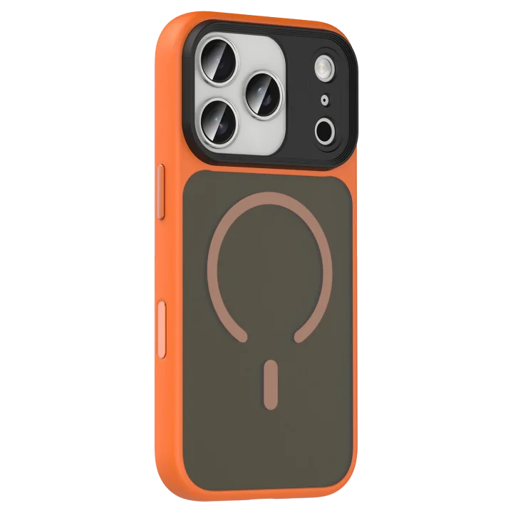 Mey İthalat®   iPhone 17 Pro Max Megane Magsafe Kapak - Turuncu