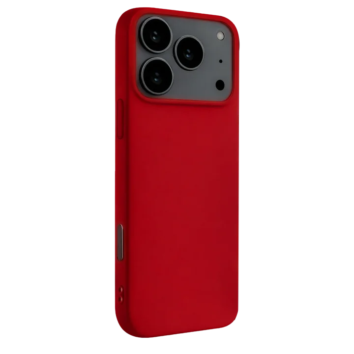 Mey İthalat®  Apple iPhone 17 Pro Max Nano içi Kadife Silikon - Kırmızı