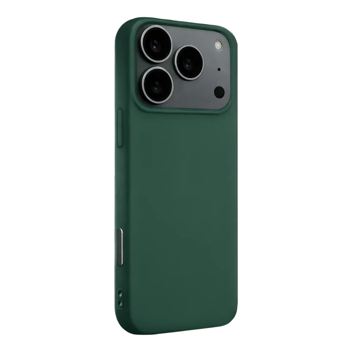 Mey İthalat®  Apple iPhone 17 Pro Max Nano içi Kadife Silikon - Koyu Yeşil