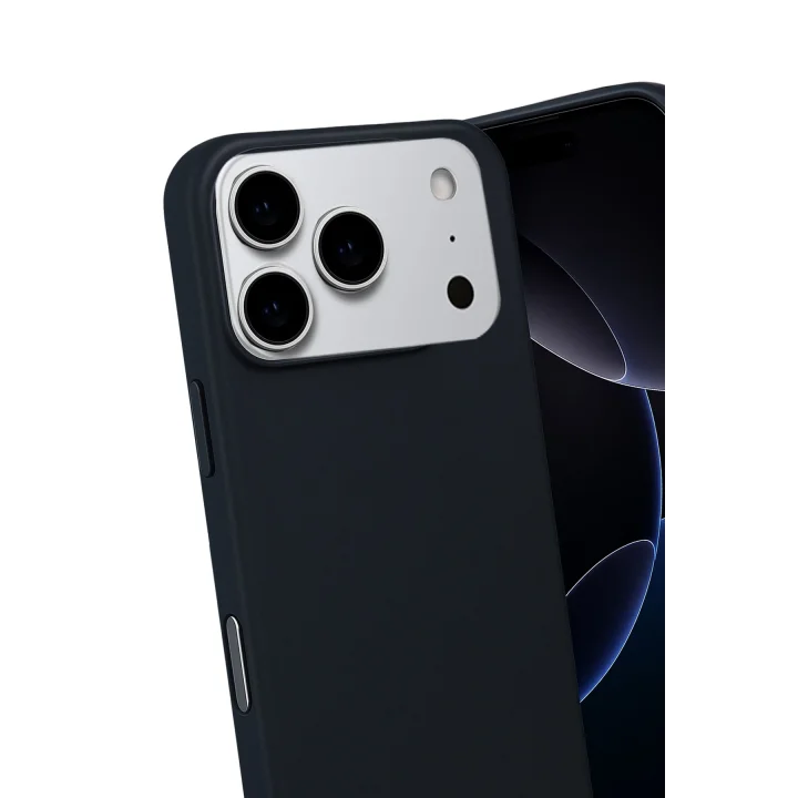 Mey İthalat®   iPhone 17 Pro Max Nano içi Kadife Silikon - Siyah