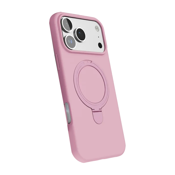 Mey İthalat®  Apple iPhone 17 Pro Max Regal Magsafe Standlı Kapak - Açık Pembe