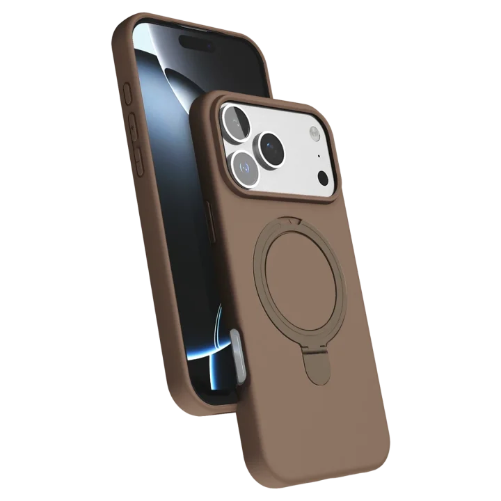 Mey İthalat®  Apple iPhone 17 Pro Max Regal Magsafe Standlı Kapak - Çöl Titanyum