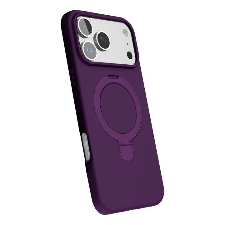 Mey İthalat®  Apple iPhone 17 Pro Max Regal Magsafe Standlı Kapak - Derin Mor