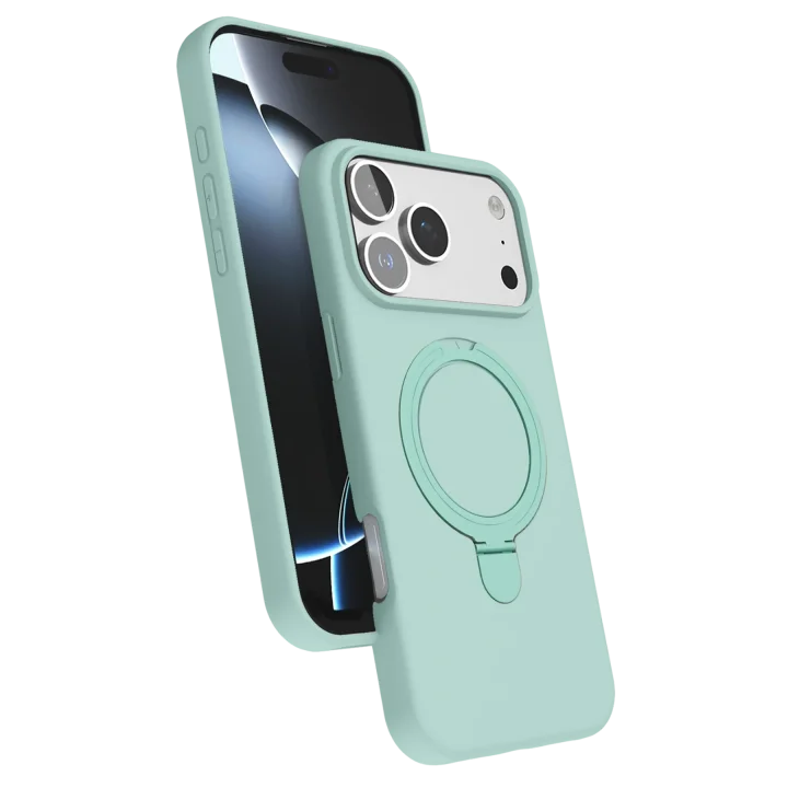 Mey İthalat®  Apple iPhone 17 Pro Max Regal Magsafe Standlı Kapak - Su Yeşili