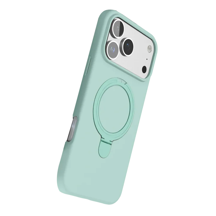 Mey İthalat®  Apple iPhone 17 Pro Max Regal Magsafe Standlı Kapak - Su Yeşili