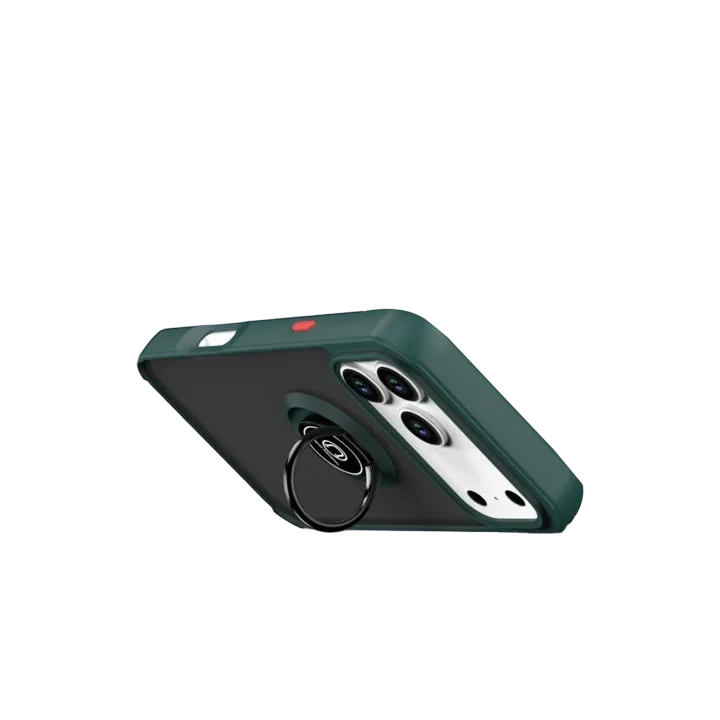 Mey İthalat®   iPhone 17 Pro Montreal Yüzüklü Silikon Kapak - Yeşil