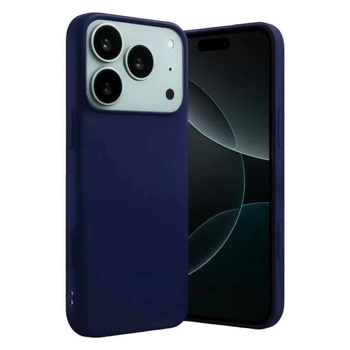 Mey İthalat®  Apple iPhone 17 Pro Nano içi Kadife Silikon - Lacivert