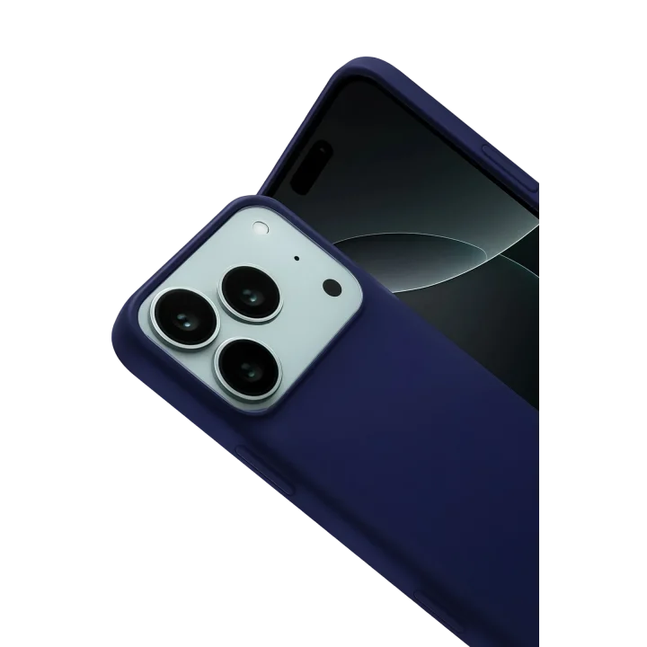 Mey İthalat®  Apple iPhone 17 Pro Nano içi Kadife Silikon - Lacivert