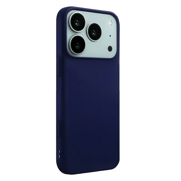 Mey İthalat®  Apple iPhone 17 Pro Nano içi Kadife Silikon - Lacivert