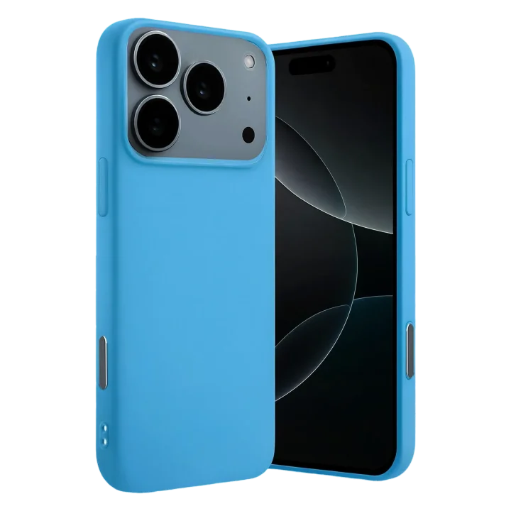 Mey İthalat®  Apple iPhone 17 Pro Nano içi Kadife Silikon - Mavi