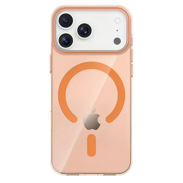 Mey İthalat®   iPhone 17 Pro PC Blank Magsafe Kapak - Turuncu