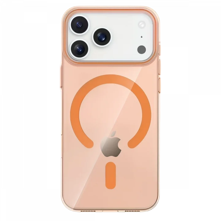 Mey İthalat®   iPhone 17 Pro PC Blank Magsafe Kapak - Turuncu