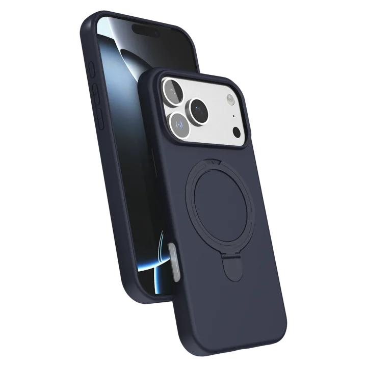 Mey İthalat®  Apple iPhone 17 Pro Regal Magsafe Standlı Kapak - Lacivert