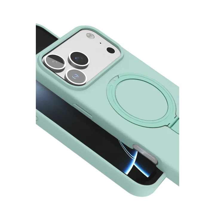 Mey İthalat®  Apple iPhone 17 Pro Regal Magsafe Standlı Kapak - Su Yeşili