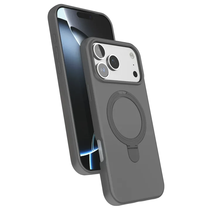 Mey İthalat®  Apple iPhone 17 Pro Regal Magsafe Standlı Kapak - Titan Gri