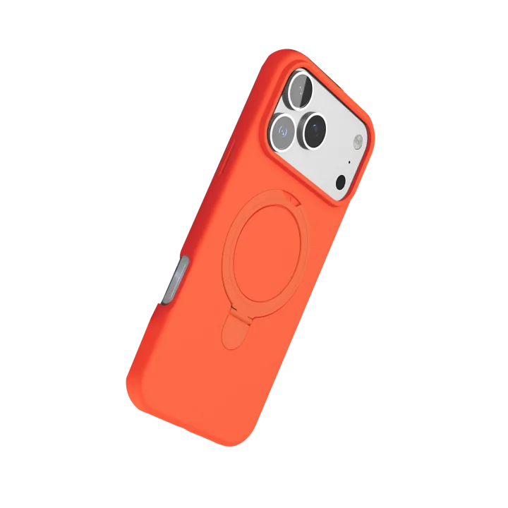 Mey İthalat®  Apple iPhone 17 Pro Regal Magsafe Standlı Kapak - Turuncu