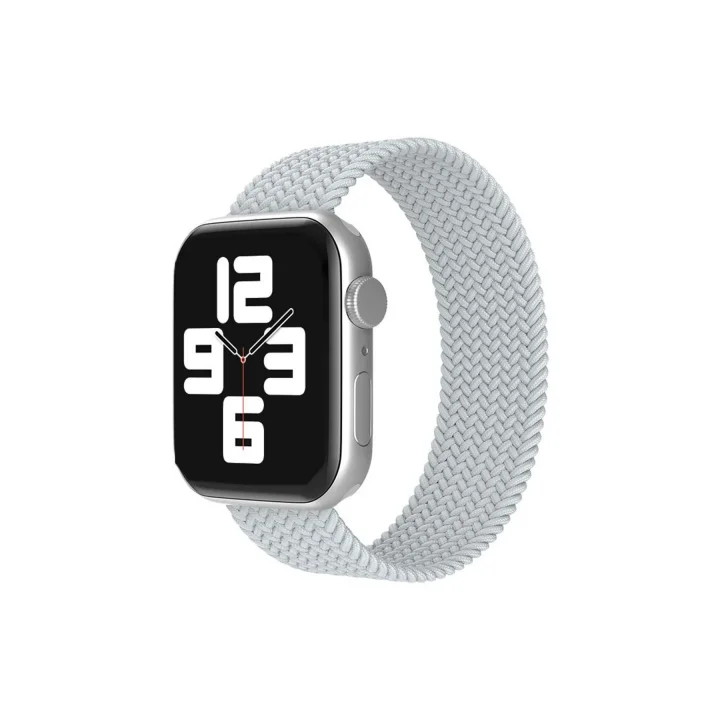 Mey İthalat®  Apple Watch 38mm Ayarlı Solo Silikon Kordon - Beyaz