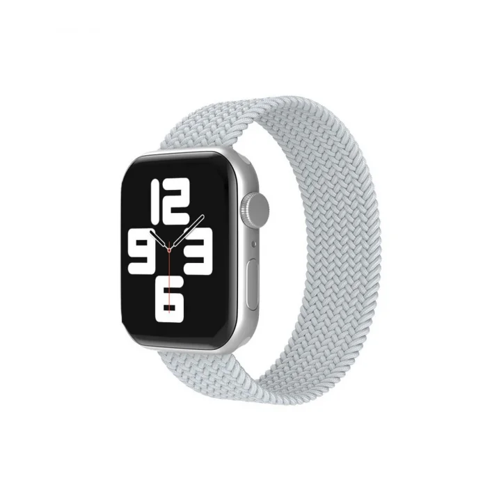 Mey İthalat®  Apple Watch 38mm Ayarlı Solo Silikon Kordon - Beyaz