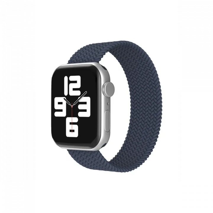 Mey İthalat®  Apple Watch 38mm Ayarlı Solo Silikon Kordon - Lacivert