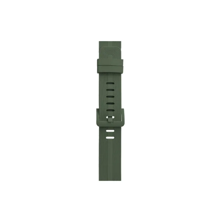 Mey İthalat®  Apple Watch 38mm KR408 Çizgili Silikon Kordon - Koyu Yeşil